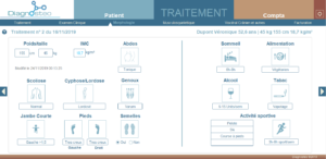 Informations sur la morphologie du patient