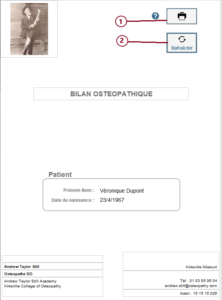 Page de présentation du Bilan
