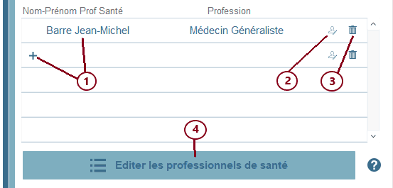 Editer les professionnels de santé