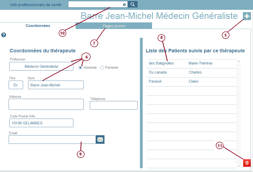 Editer les professionnels de santé